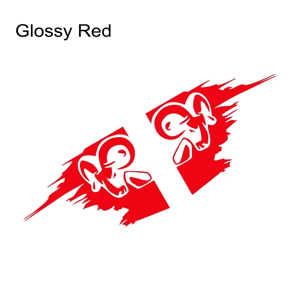 2Pcs Racing Stripes Bed Stickers For Dodge RAM Hemi 1500 2500 3500 Rebel Auto Truck Trunk DIY Decor Decals Vinyl Cover