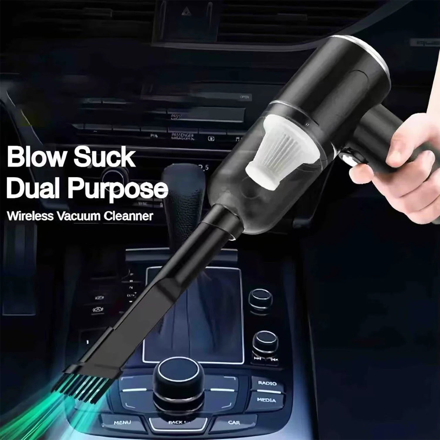 Mini Handheld Cordless Vacuum Cleaner Air Duster Wireless Dust Blower Portable Rechargeable Air Cleaner Vacuum For Car Home